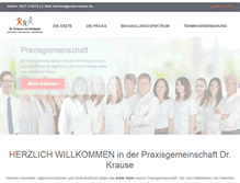 Tablet Screenshot of praxis-krause.de